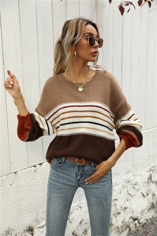 Womens Colorblock Sweater.-image